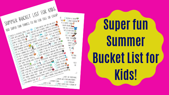 Fun summer bucket list for kids