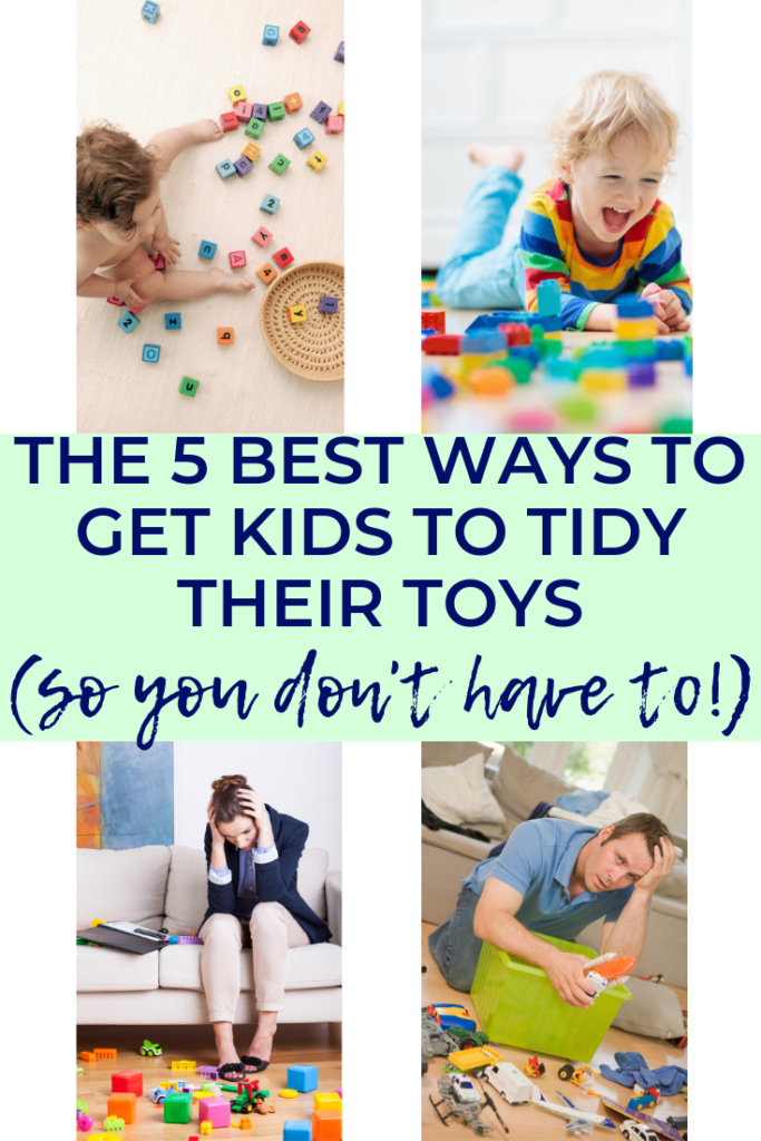 Want to know the BEST ways to get kids to clean up? This post is crammed full of fun games and activities for your toddlers or older children, to teach them to tidy up after themselves. #parenting #tidyup #cleanup #games #lifeskills