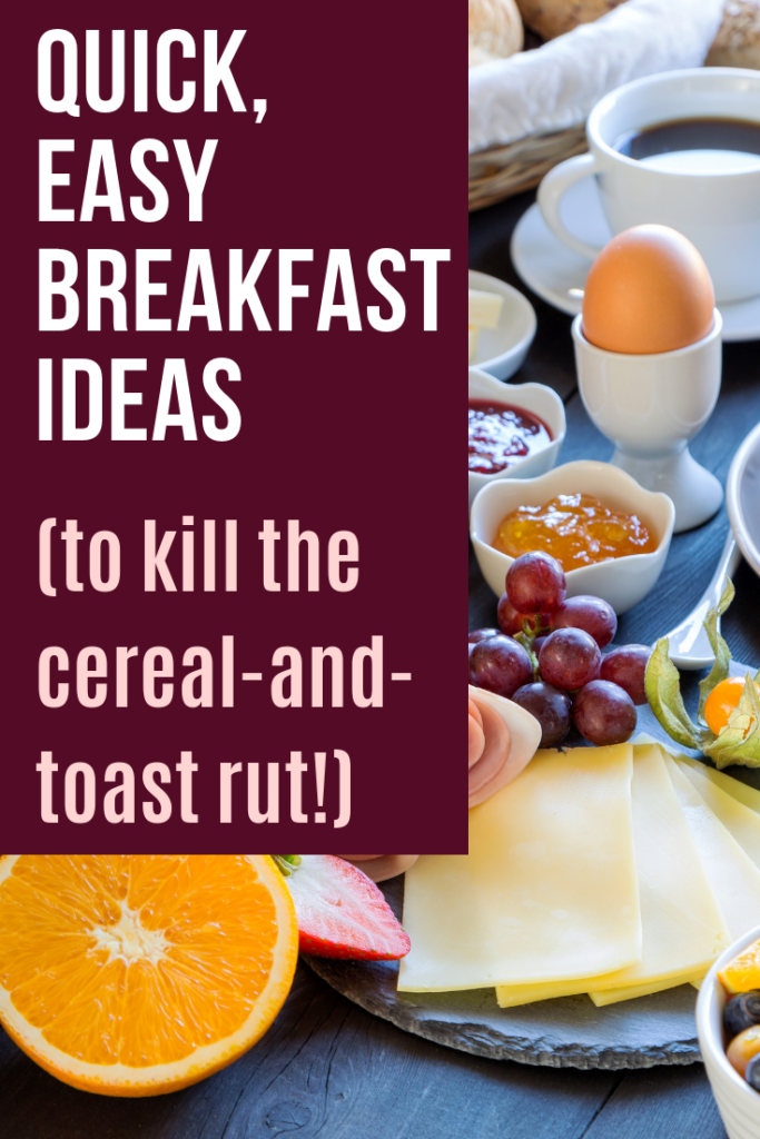 A weekly breakfast schedule which really works! Easy, simple, quick, no-fuss.